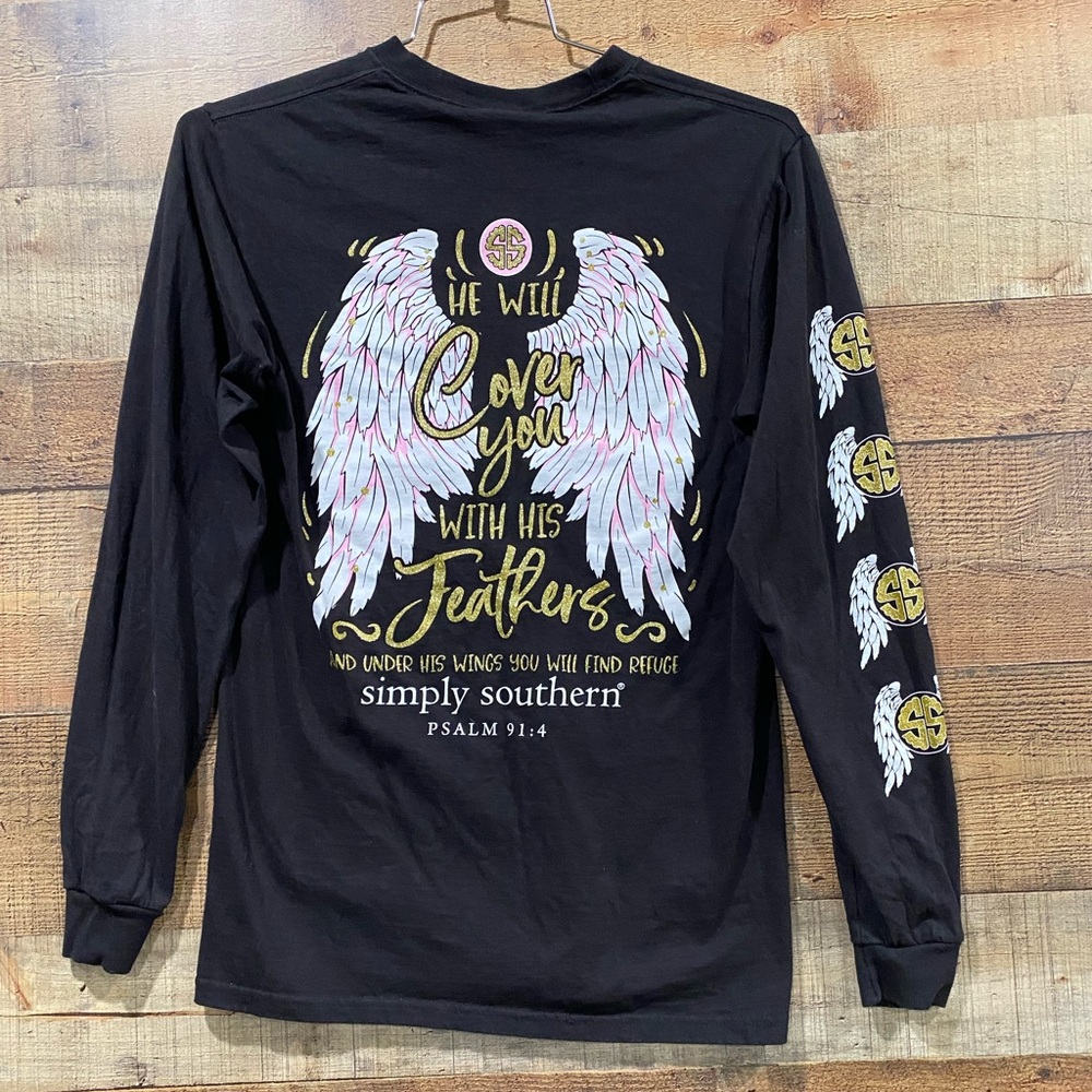 Simply Southern Scripture Long Sleeve Tee Size Small